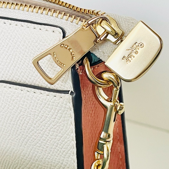 Coach Authentic Leather Poppy Color-Block Crossbody with Detachable Card Case - Picture 8 of 16